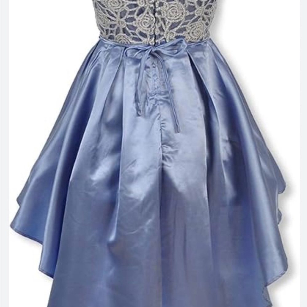 Speechless Silver and Blue Kids Formal Dress